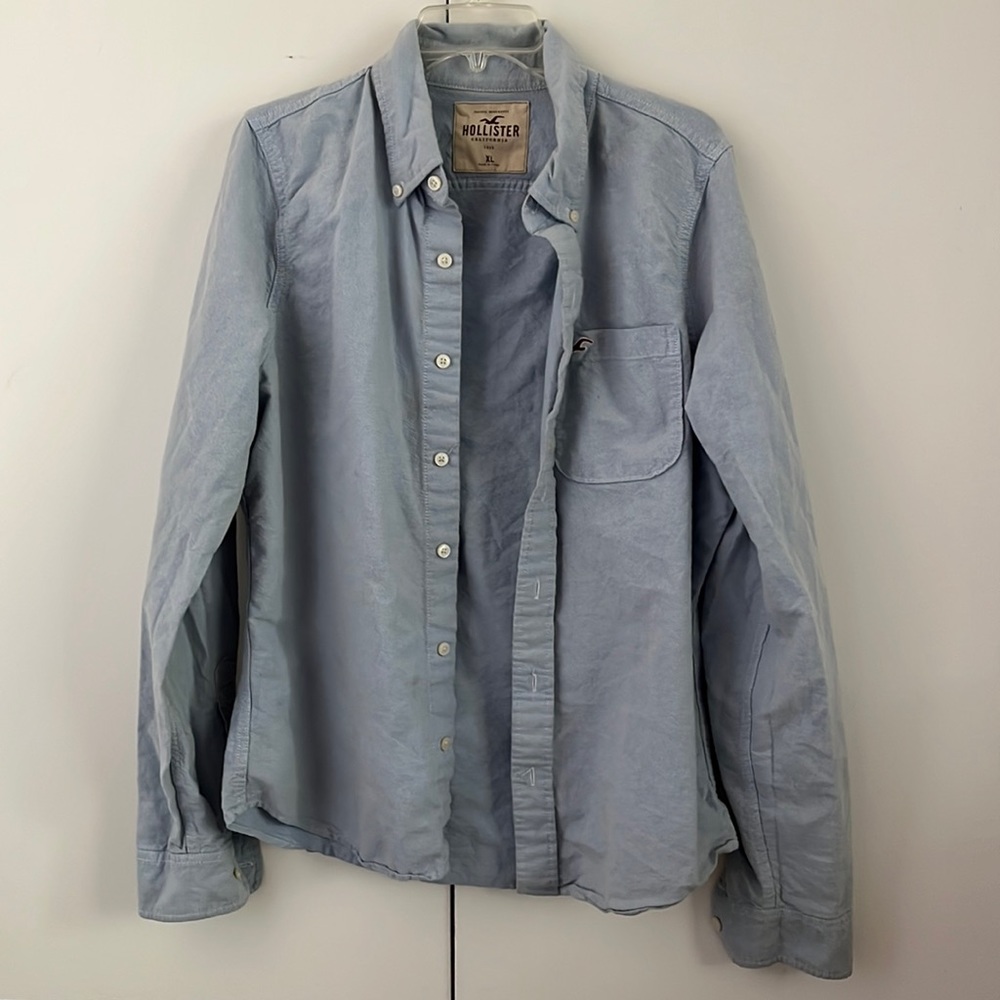 Blue button down